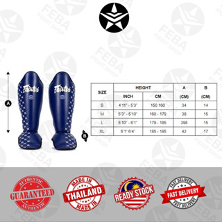 [Authentic] FAIRTEX competition shin guard sp5 black white blue red all ...