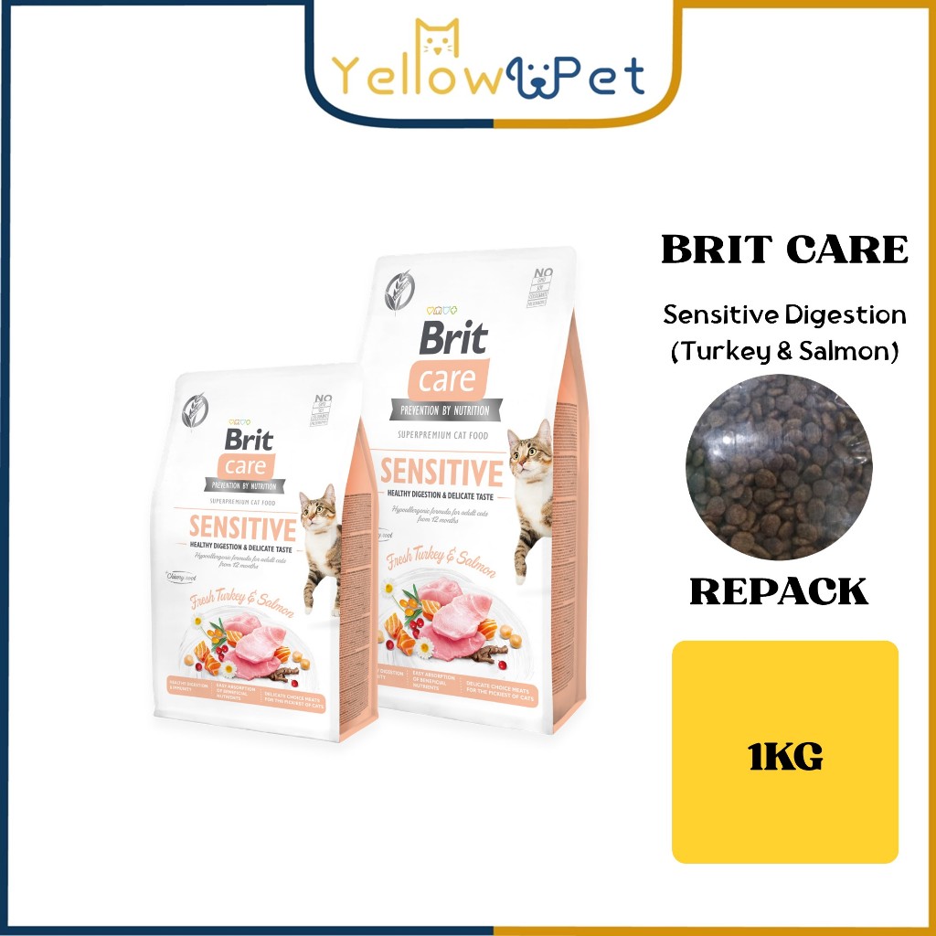 Image showcasing Brit Care Cat Grain-Free Sensitive Digestion 1kg (Repack) | Shopee Malaysia