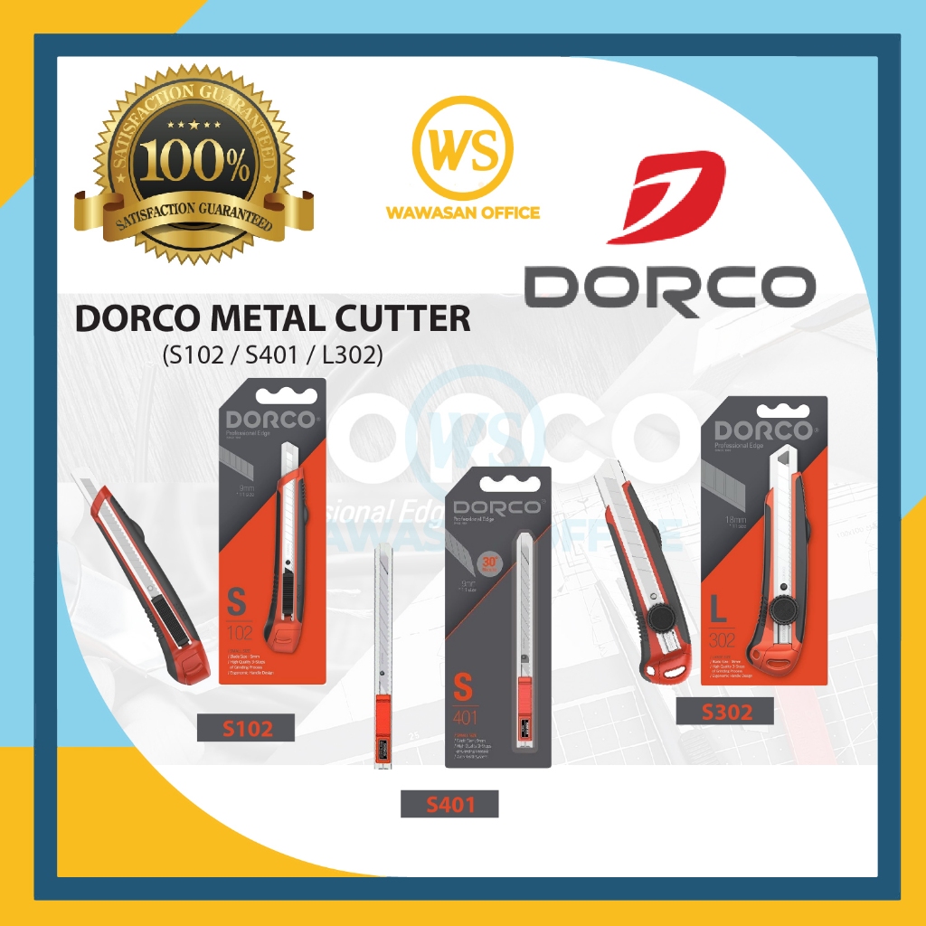 Dorco Cutter / Paper Cutter / Cutter Knife Heavy Duty / Stainless Steel ...