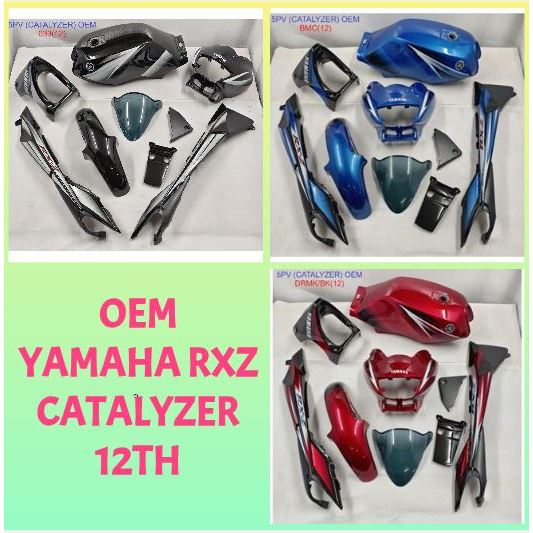 YAMAHA RXZ CATALYZER 5PV (12TH) OEM BODY COVER SET WITH FUEL TANK SIAP ...