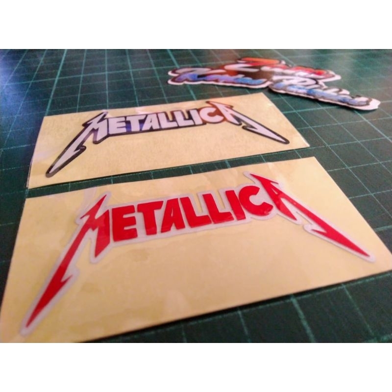 STICKERS METALLICA KECIL STICKER CUTTING PANTUL CAHAYA STICKER BAND ...