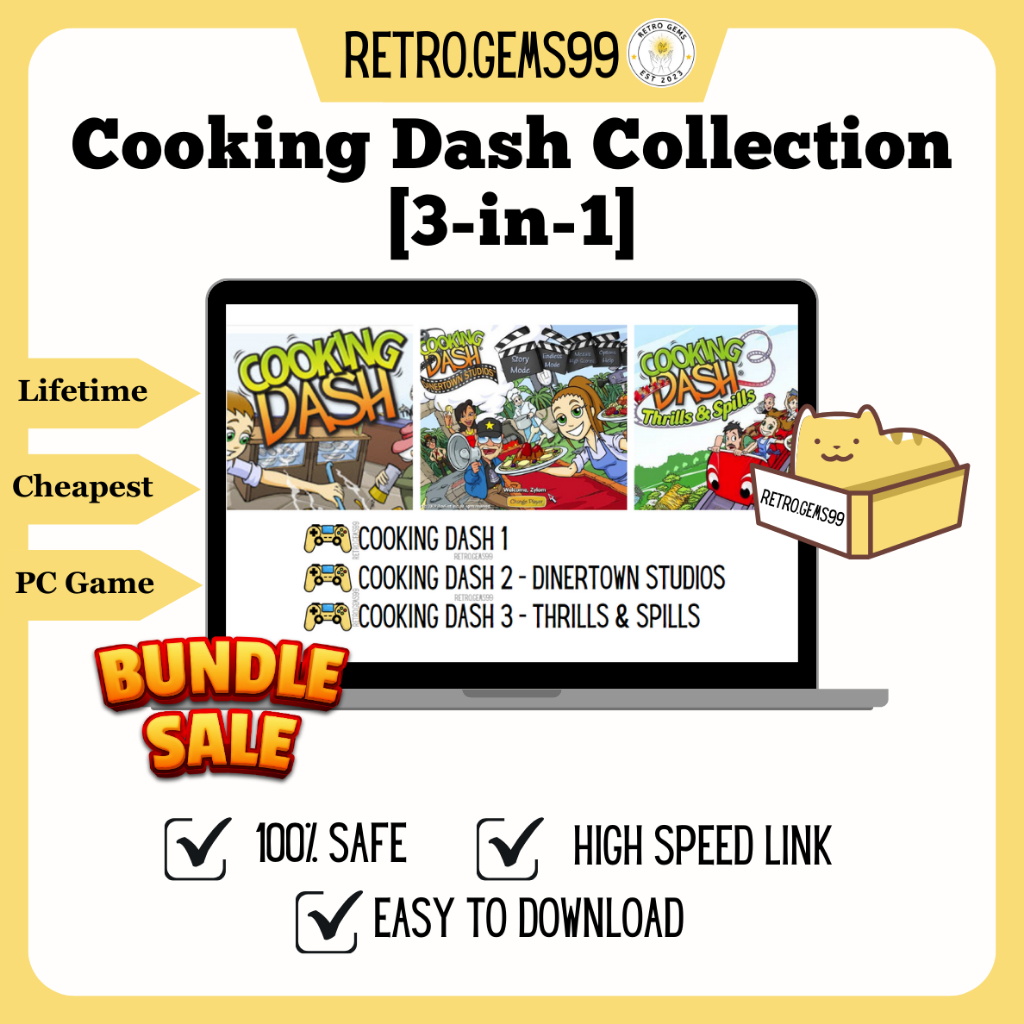 [PC Digital Download] ⚡Cooking Dash Games Collection Value Bundle 3-in ...