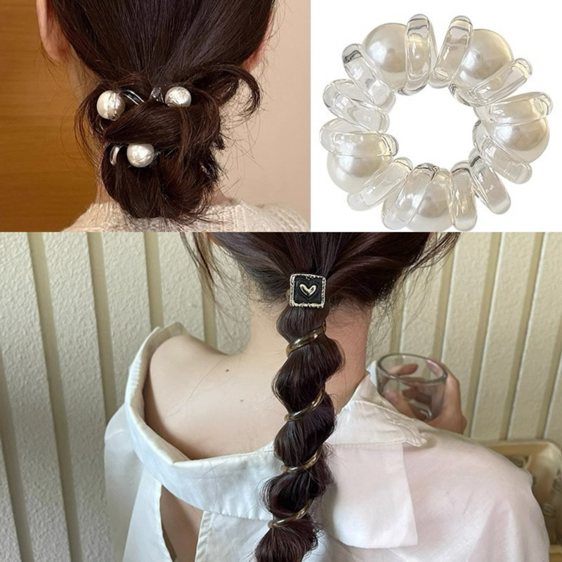 Phone Wire Rubber Band Hair Accessories Wiring Phone Line String Getah ...