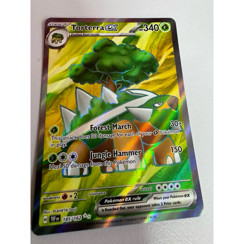 Grass type - Pokemon Card - Torterra ex 185/162 | Shopee Malaysia