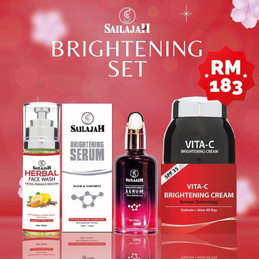 SAILAJAH SKINCARE COMBO A (Herbal Face Wash100ml + Brightening Serum