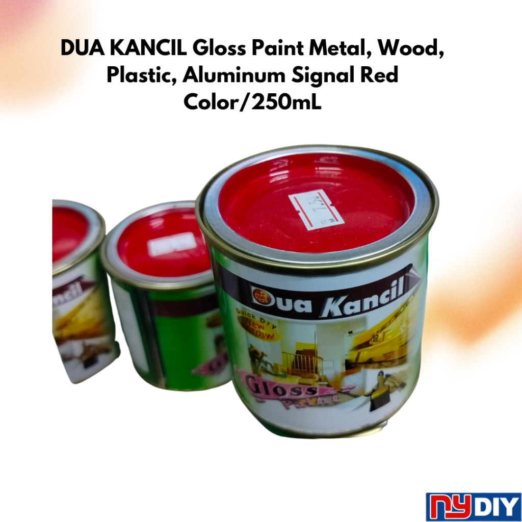 DUA KANCIL Gloss Paint Metal, Wood, Plastic, Aluminum Signal Red Color ...