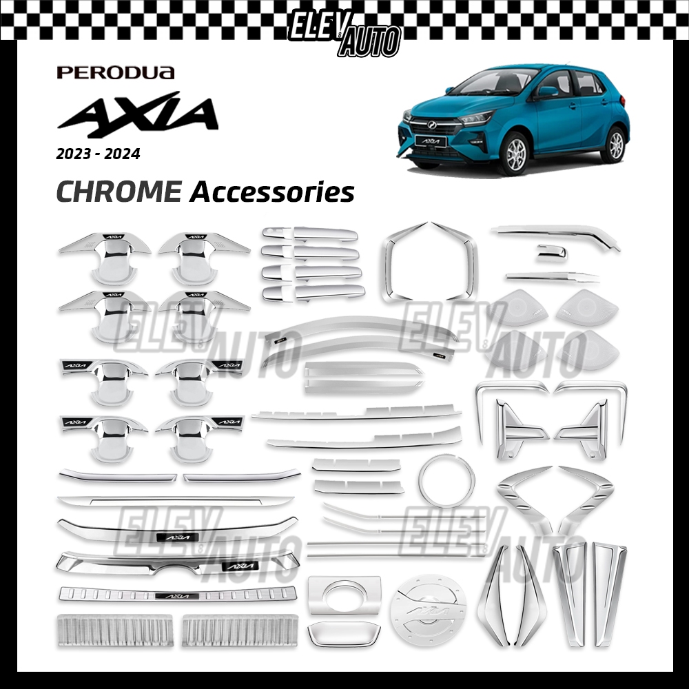 Perodua Axia 2023 2024 CHROME Accessories Interior Exterior Door Handle ...