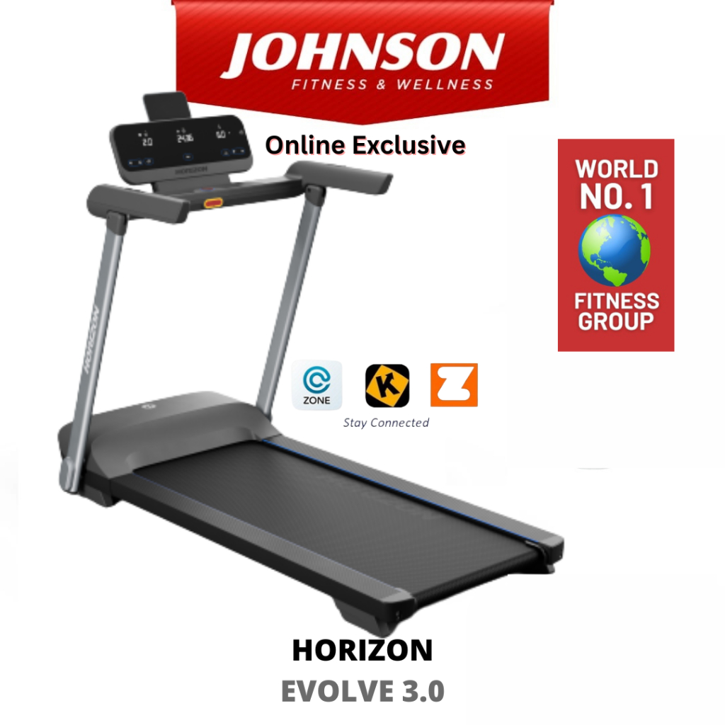 Johnson Fitness Horizon Evolve 3.0 Treadmill 10 Years Warranty On Drive Motor Shopee Malaysia