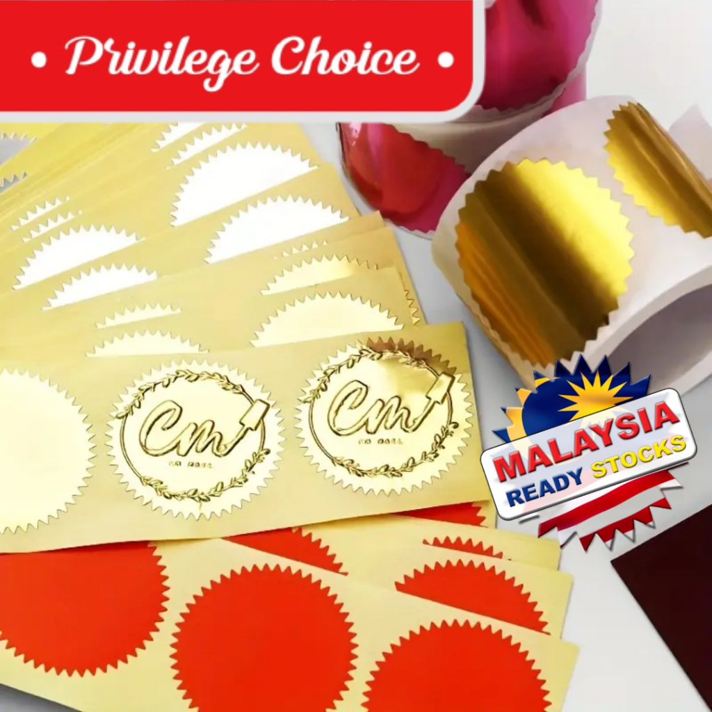 Metallic Certificate Seals Self Adhesive Sticker / Certificate Stamp ...