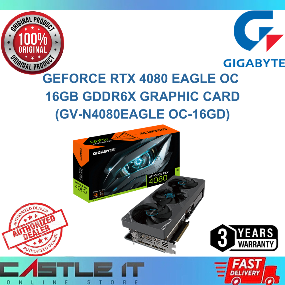 Gigabyte RTX 4080 EAGLE OC 16GB GDDR6X Nvidia GeForce Graphic Card GV ...