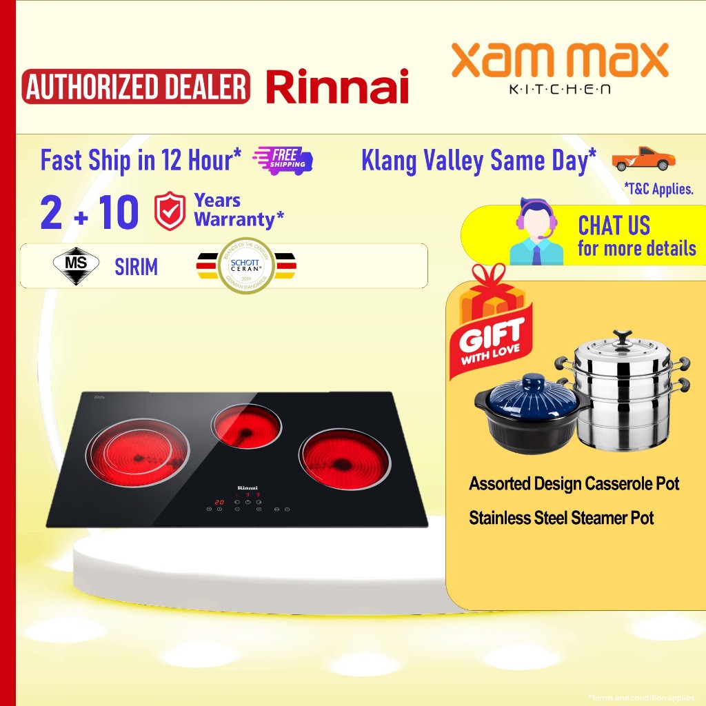 (PM For Surprise) Rinnai Hob RB7013E-CB 3zone Vitroceramic Hob RB ...