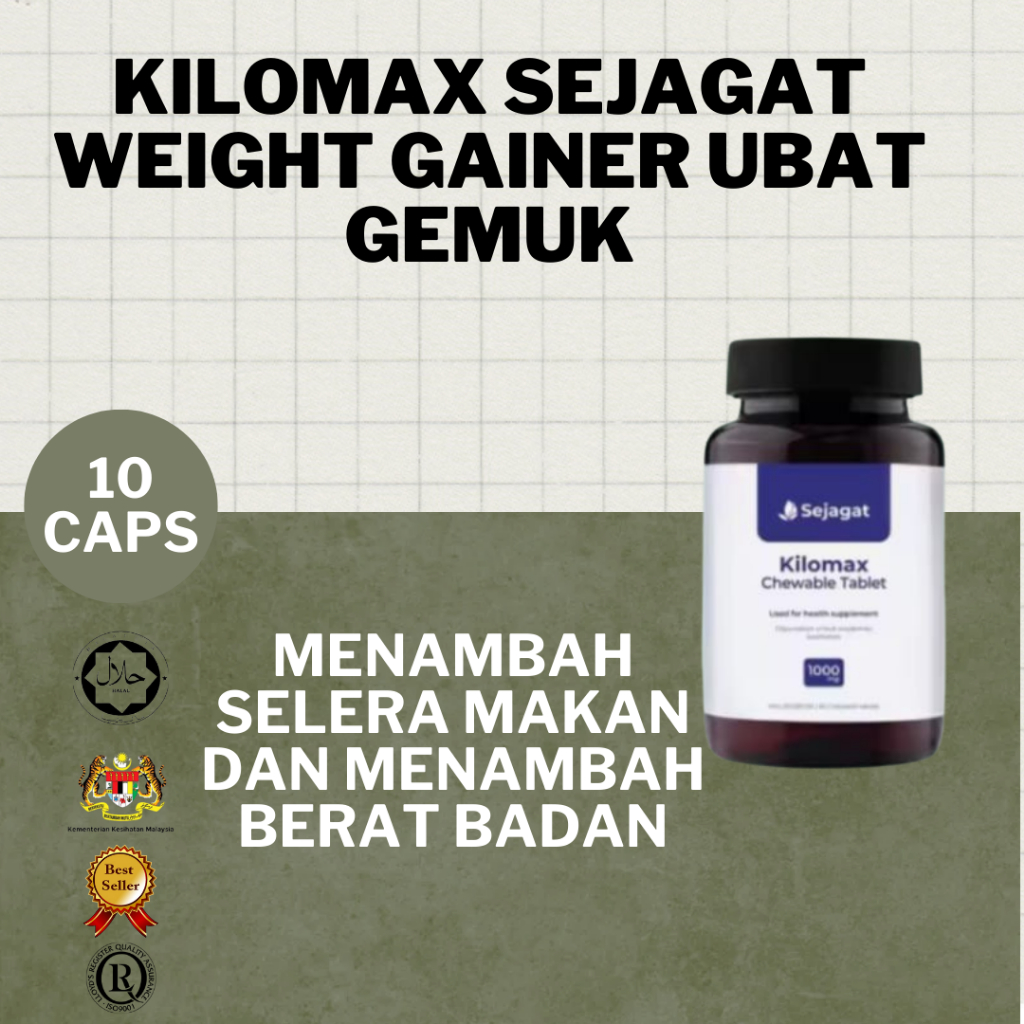 KILOMAX SEJAGAT WEIGHT UBAT PENGGEMUK BADAN UBAT HERBAL ORIGINAL HQ (10 ...