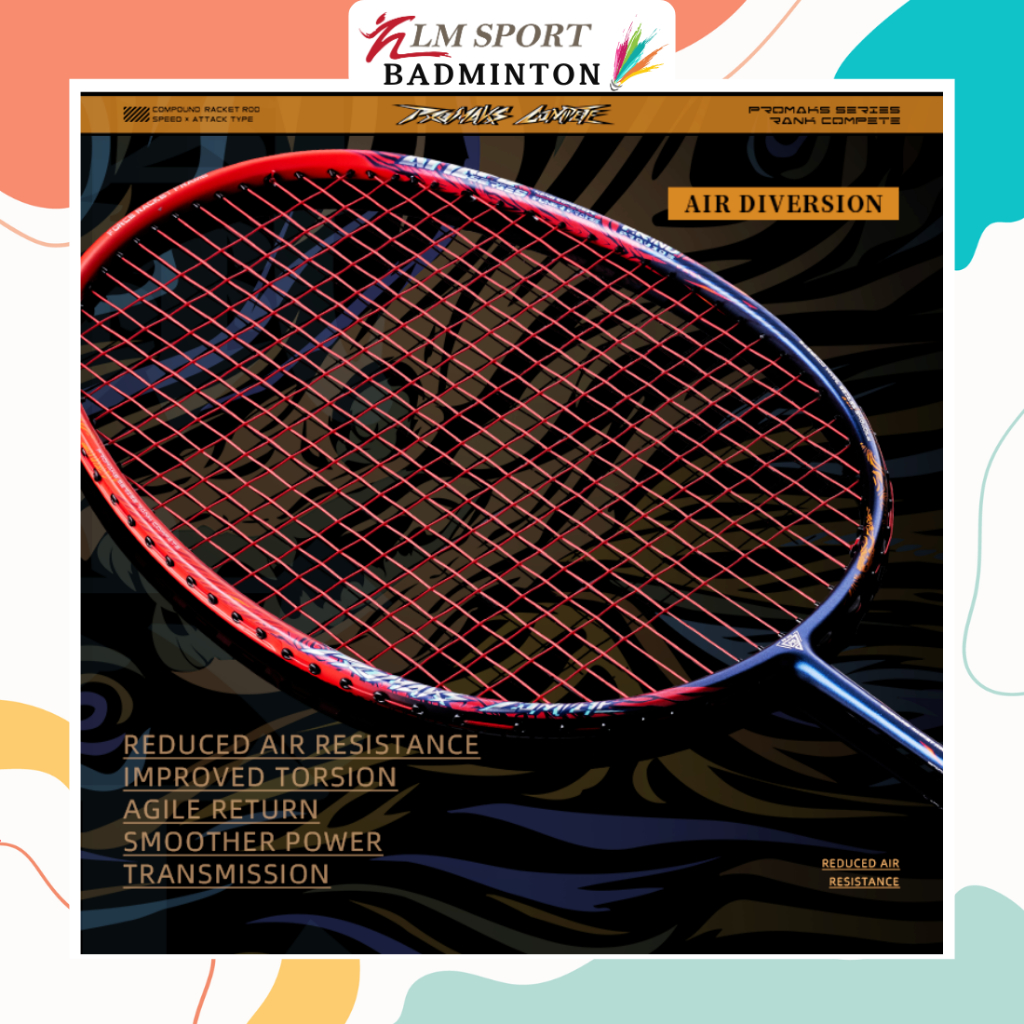 🔥P.R IND PROMAKS COMPETE BADMINTON RACQUET (Purui/PR)🔥普锐 猎空C 羽球拍🔥 ...