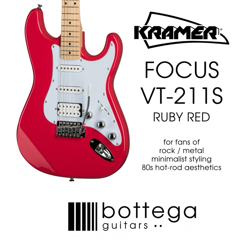 Kramer Focus VT-211S Electric Guitar (Ruby Red) | Shopee Malaysia