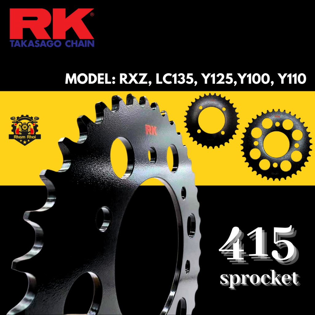 415 RK PREMIUM SPROCKET REAR RXZ Y100 Y110 LC135 Y125 YAMAHA 415 REAR ...