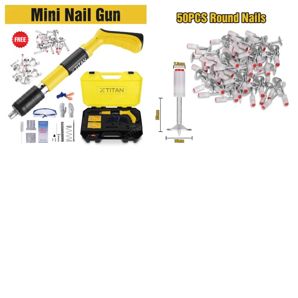 XTITAN 7.2mm Nail Gun Powerful Fast Fastening Tool Multifunction Nail