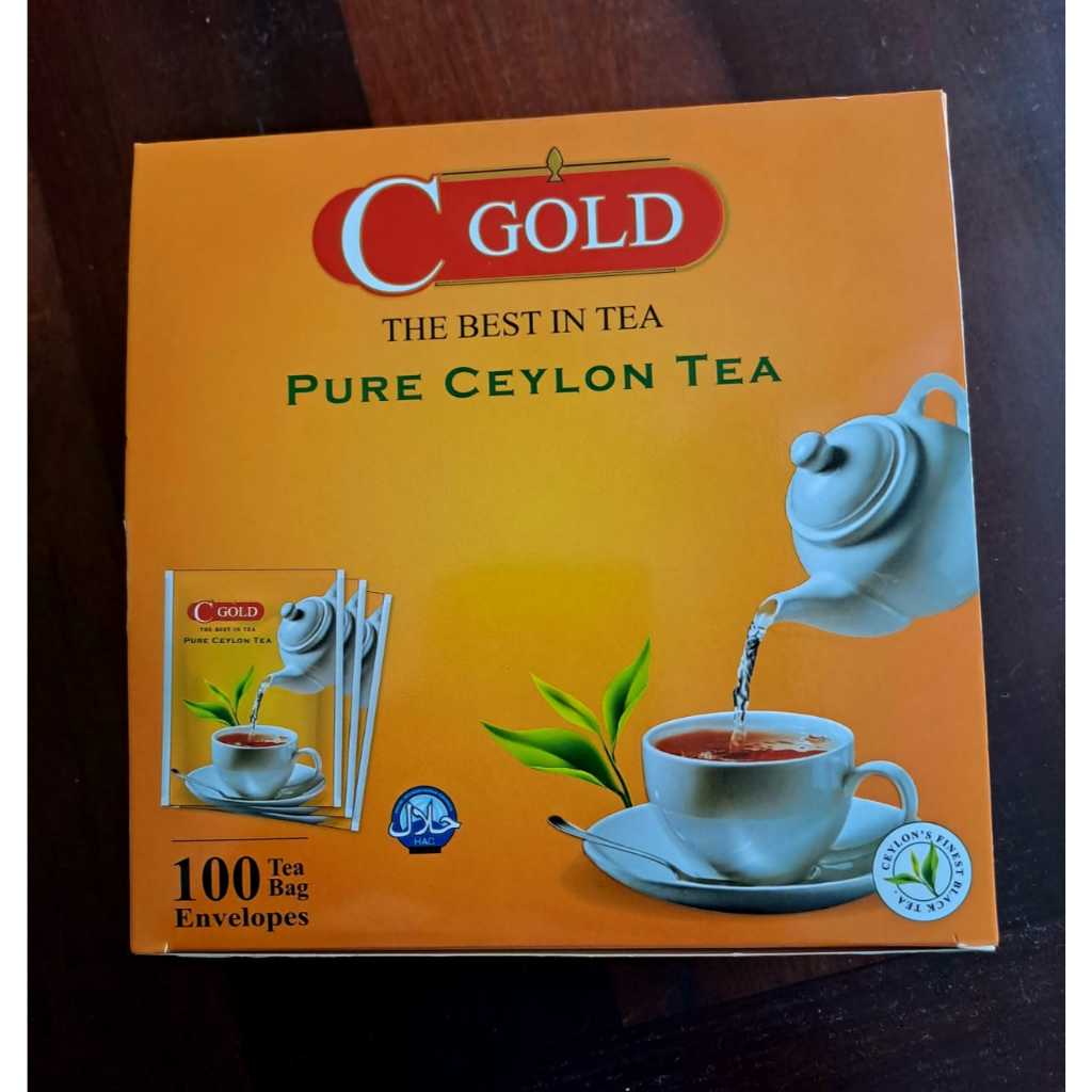 C Gold A superior quality box of 100 pure enveloped Ceylon teabags ...
