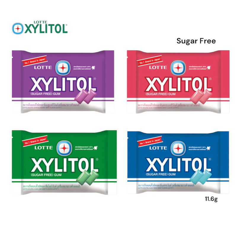 🇹🇭【Thai Product 】🇹🇭Lotte Xylitol Cool SugarFree gum 11.6g SugarFree