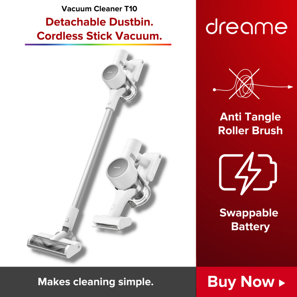 Dreame T10 Cordless Vacuum Cleaner With With Its Multi-Stage Filtration ...