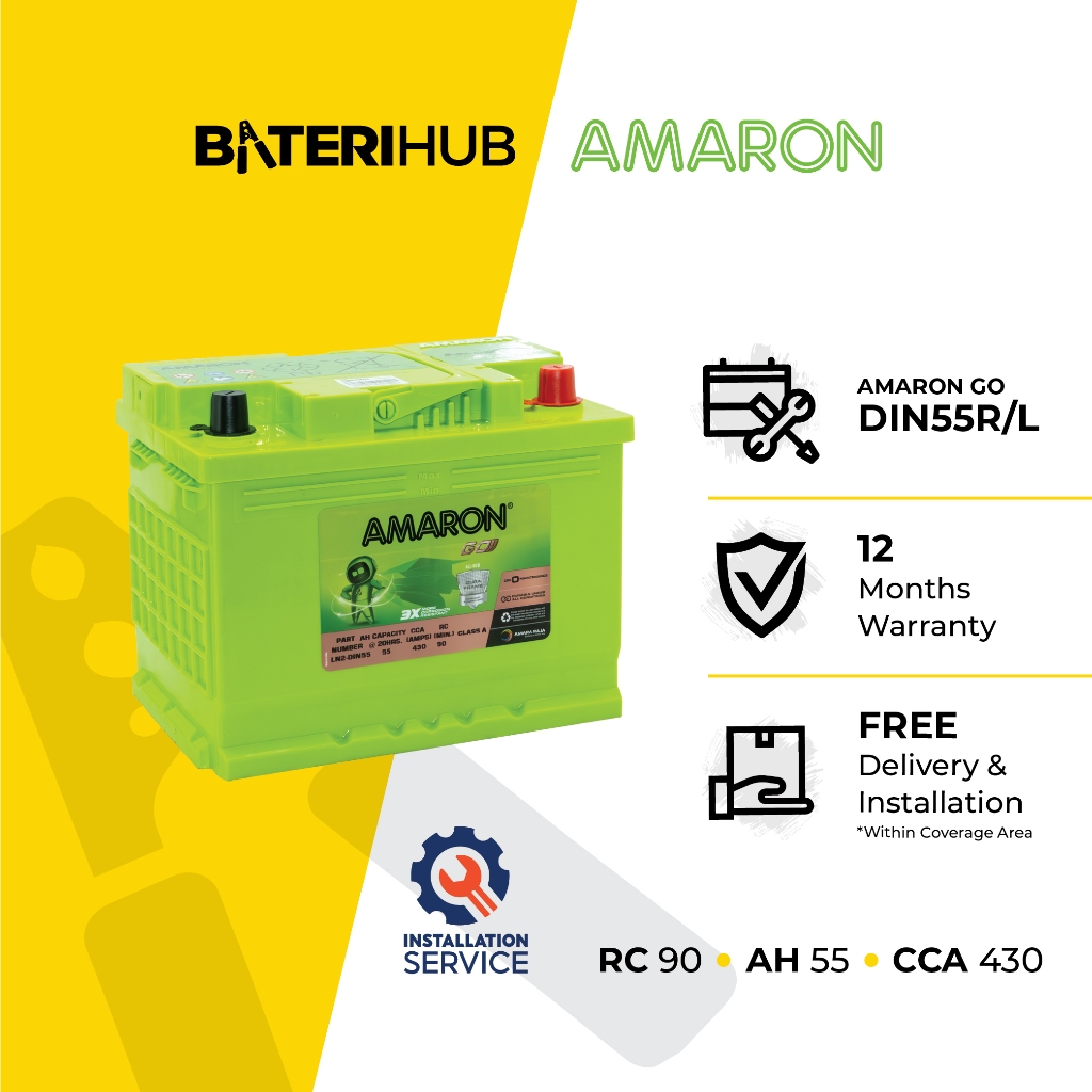 [Installation Provided] DIN55R | DIN55L | Amaron Go | Car Battery X50 ...