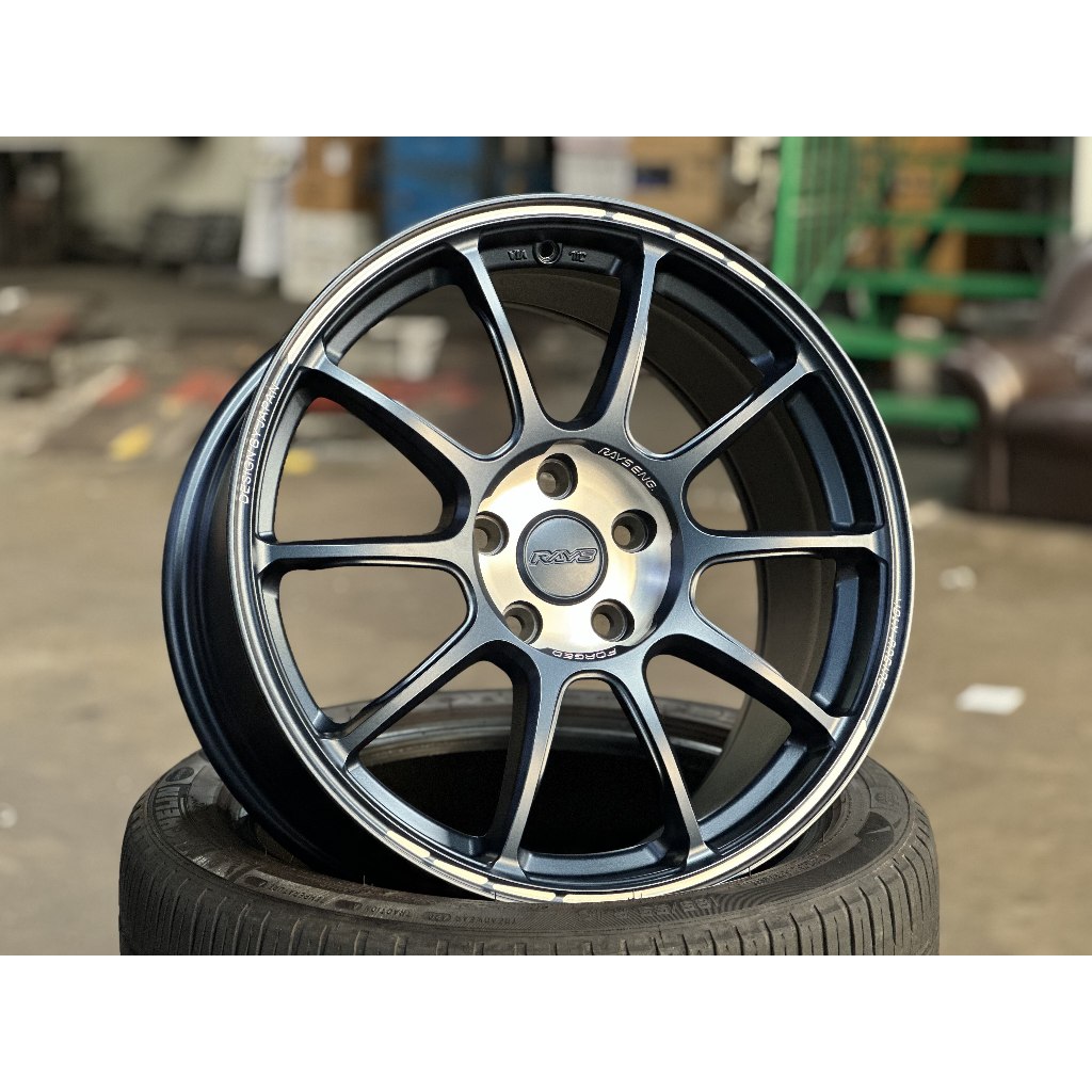 NEW 18X8.5J AOW ZE40 Rim (set of 4) Blue 5X112 for Golf MK6 MK7 MK8 A3 ...