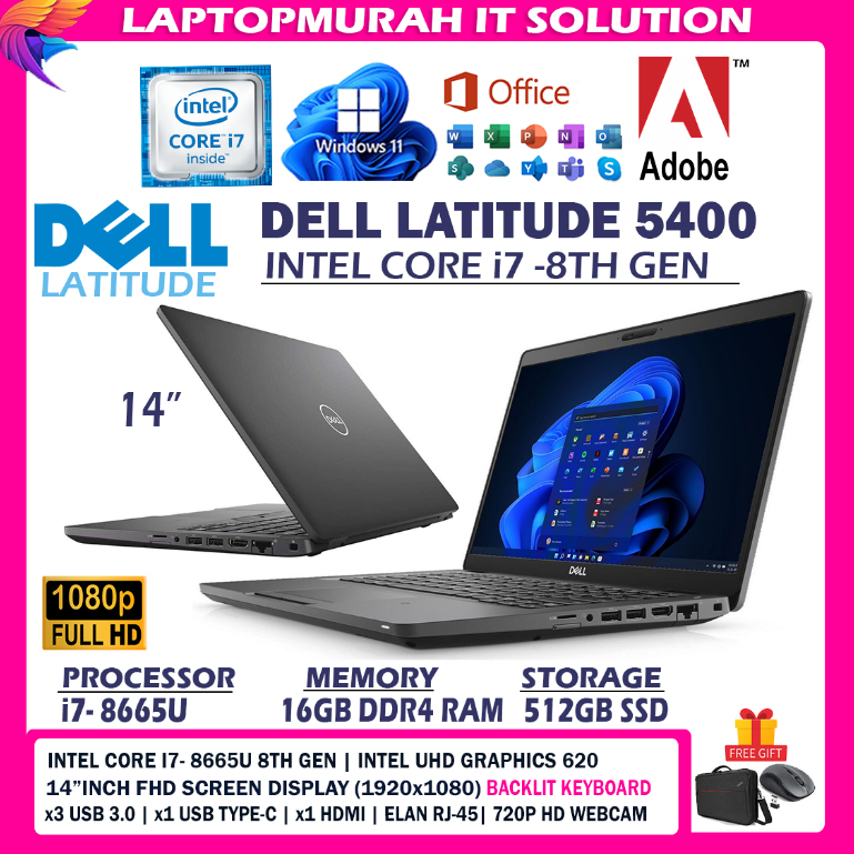 DELL LATITUDE 7310 ULTRABOOK -INTEL CORE I7-10610U 10TH GEN DELL LATITUDE 7310 ULTRABOOK -INTEL CORE I7-10610U 10TH GEN