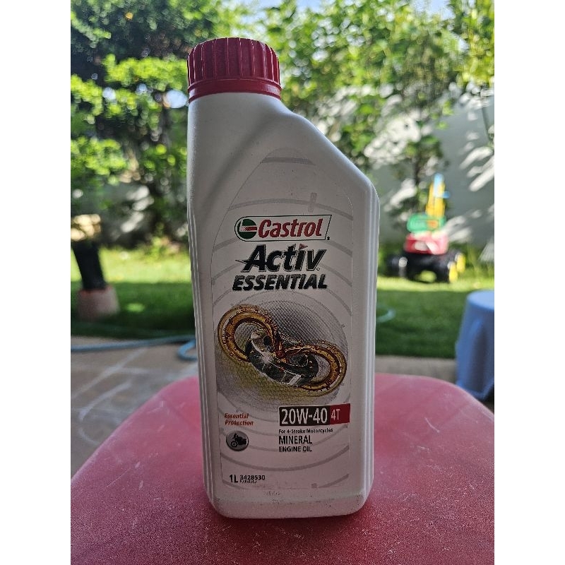 Castrol Active Essential 20W-40 4T Mineral Engine Oil 1 Liter | Shopee ...