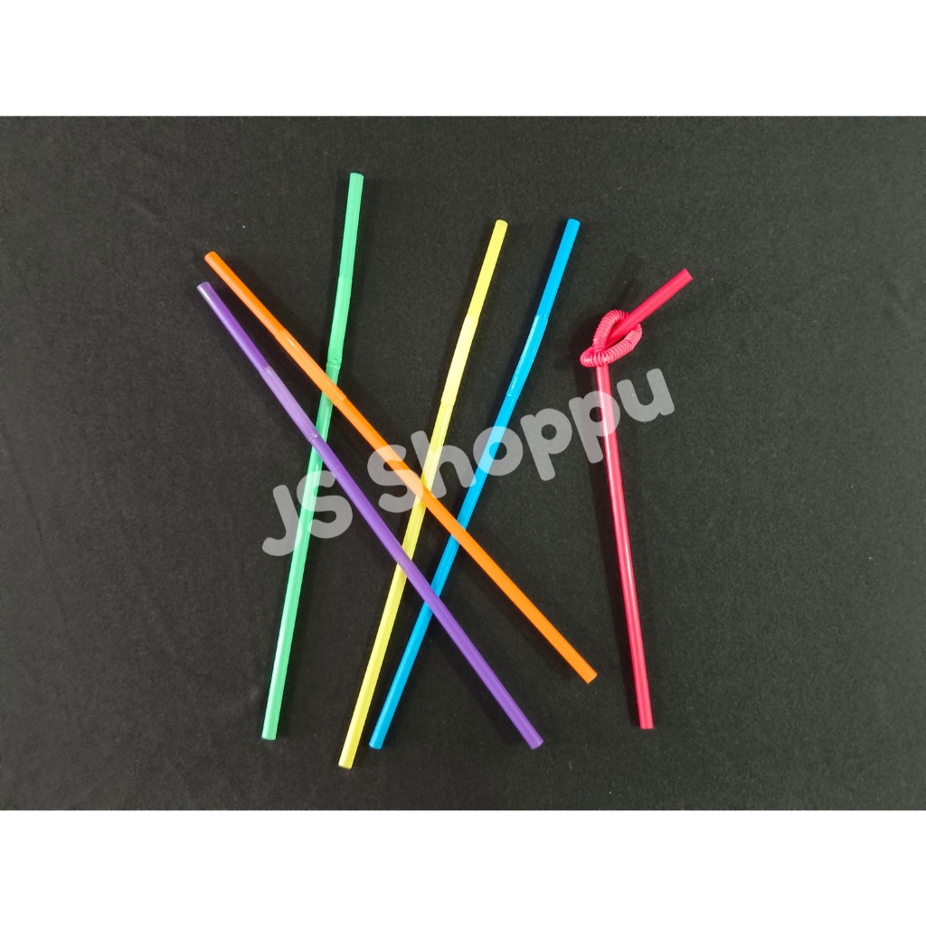 Art Straw 0.6x27.5cm (100pcs±)/ Flexible Straw / Colorful Straw / Party ...