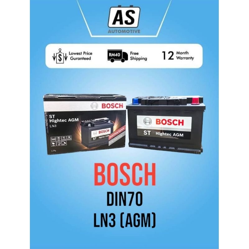 LN3 (AGM) DIN70 Battery BOSCH Stop Start Battery - Mercedes W204 ...