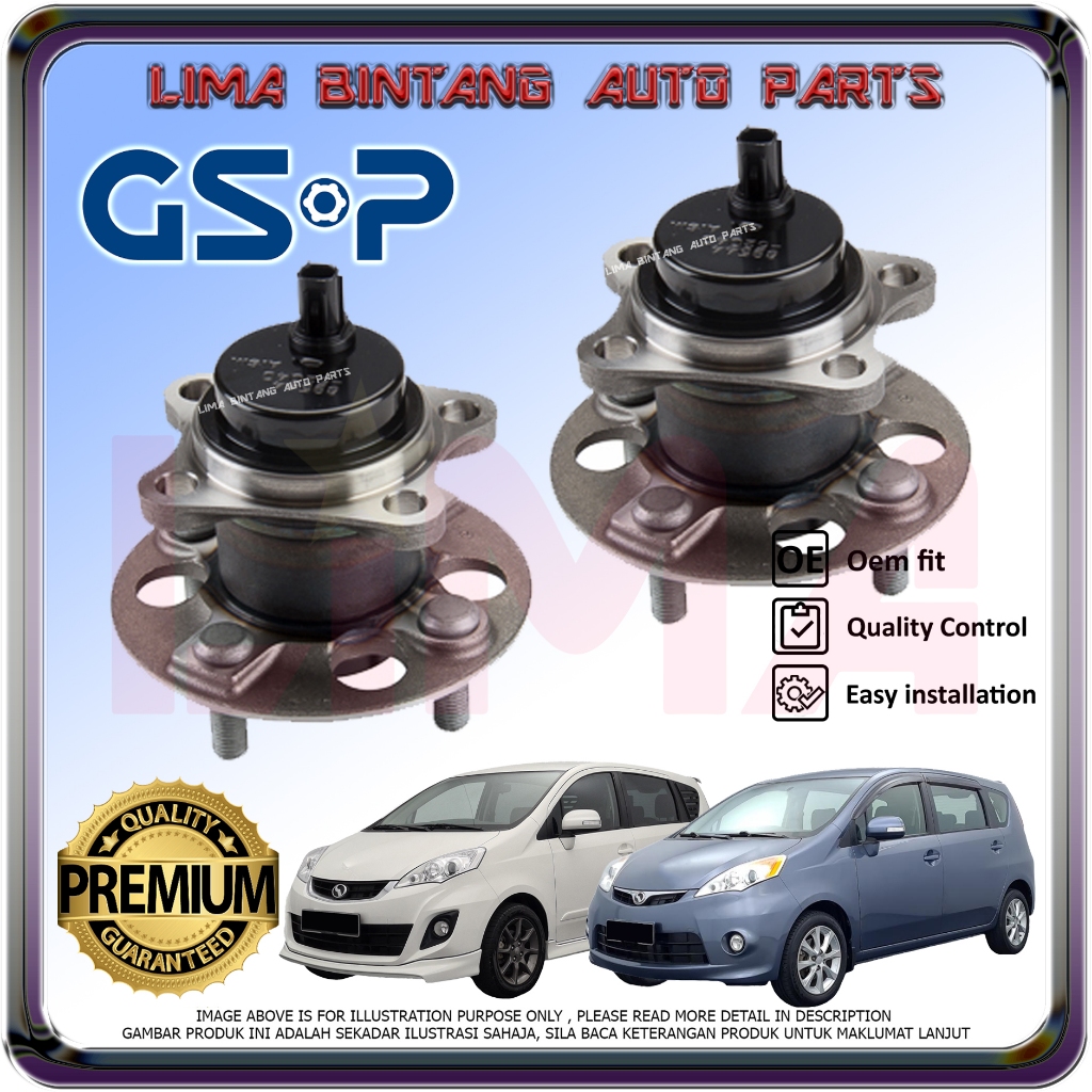 Perodua Alza Rear Wheel Bearing Hub Assy GSP *Original* 2009-2021 ...