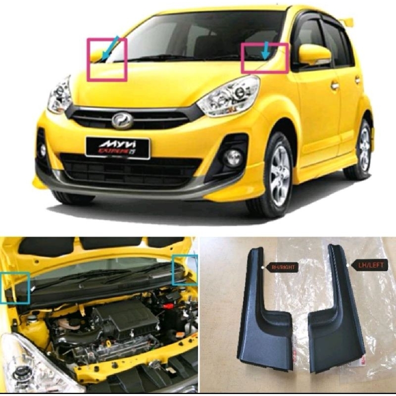 ORIGINAL PERODUA MYVI LAGI BEST / ICON 2011-2017 WIPER PANEL GRILLE ...