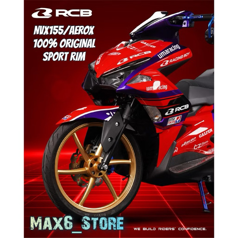 RCB 100% SPORT RIM SP522 NVX 155 V1 / V2 / V3 SIAP BEARING BUSH (140/ ...