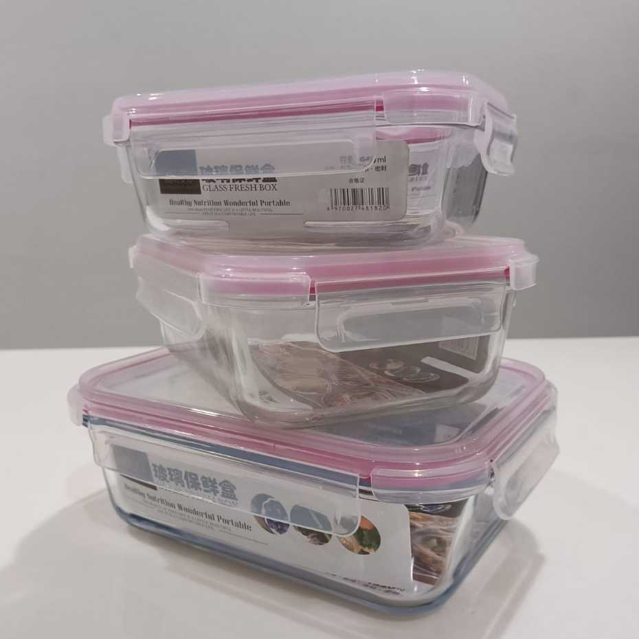 Glasslock Transparent Food Container Storage Microwave oven safe /Bekas ...