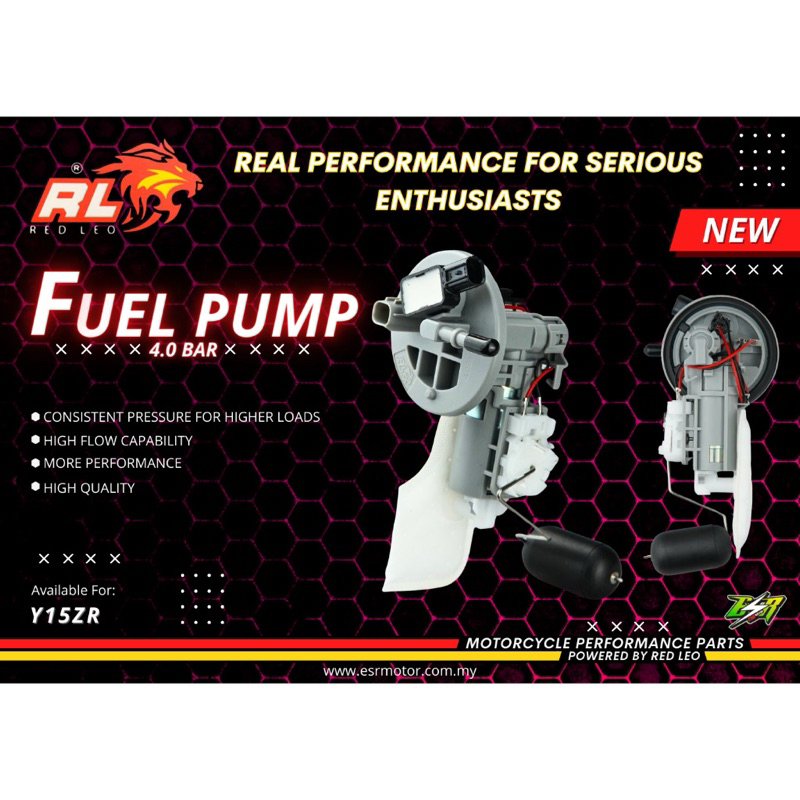 RED LEO ESR ORIGINAL RACING FUEL PUMP Y15ZR Y16ZR RS150 3.0BAR 3.2BAR 3