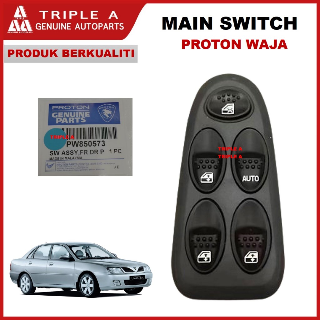 Main Switch Proton Waja PW850573 Power Window Main Switch Master Driver ...
