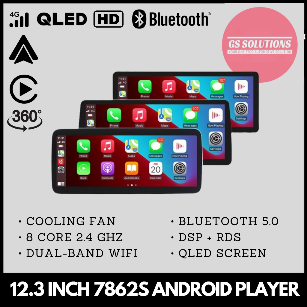 🔥12.3 Inch Android Player🔥7862S Android Player QLED 8-Core 8+256GB ...