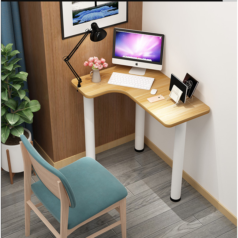 Household Small Apartment Mini Office Computer Desk Corner Arc Simple ...