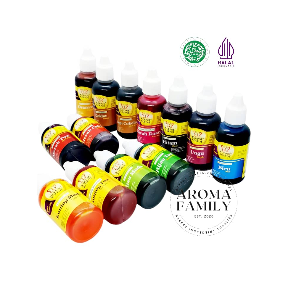 PEWARNA KOEPOE/WATER BASED/ KOEPOE FOOD COLOURING -30ML [READY STOCK ...