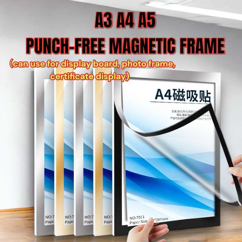 Bingkai Foto magnetik A3/A4/A5 - Papan Paparan Dinding - Pejabat Sijil ...