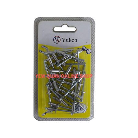 YQ. 1 CARD YUKON ALUMINIUM BLIND RIVET Paku Rivet Pop Rivet Blind Rivet ...