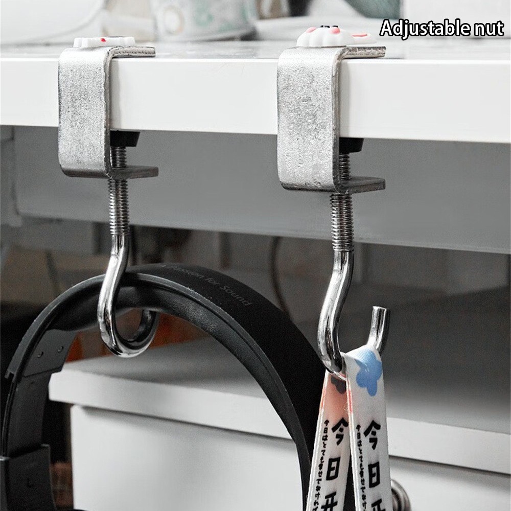 Adjustable Removable Table Edge Hook Desktop Hooks For School Office ...
