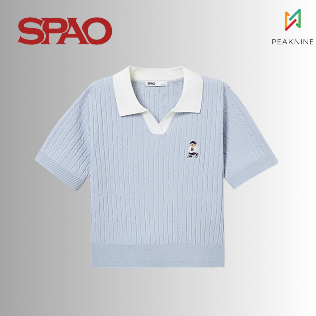 ★ SPAO★ Woody Cable Half-open Short-sleeved Knit SPKWF24G my-11134207-7r98r-ly9a99yrhgf40a