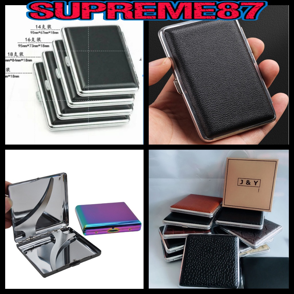 Leather Metal Slim RYO Case Holder Box 12s, 16s And 20s | Shopee Malaysia