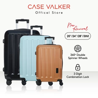 Case Valker Fashion Gorgeous ABS Hard Case 3 in 1 Luggage Bag Set (28" + 24" + 20") Beg Bagasi