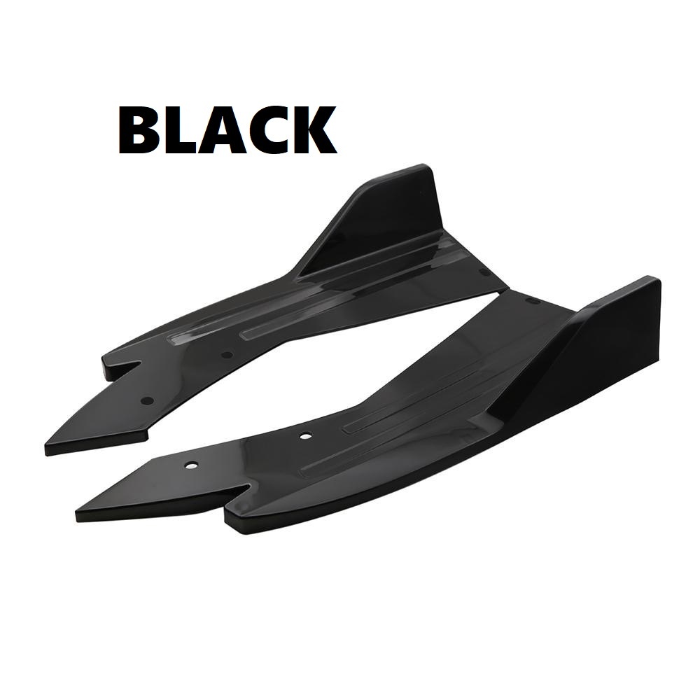 New Universal Rear Bumper Lip Diffuser Winglet Wings Anti-crash ...