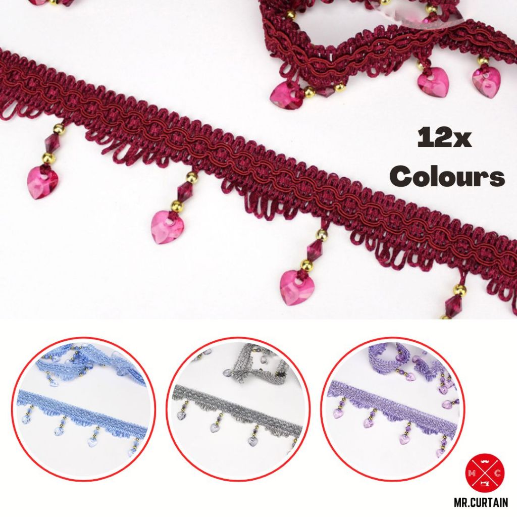 Manik Renda Langsir / Curtain Fringe Trim / Crystal Langsir / Manik ...