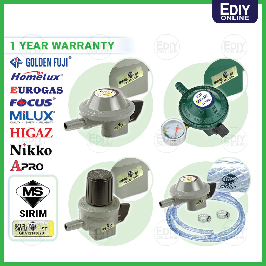 HIGH & LOW PRESSURE SIRIM GAS REGULATOR FOR COOKER STOVE KEPALA GAS ...