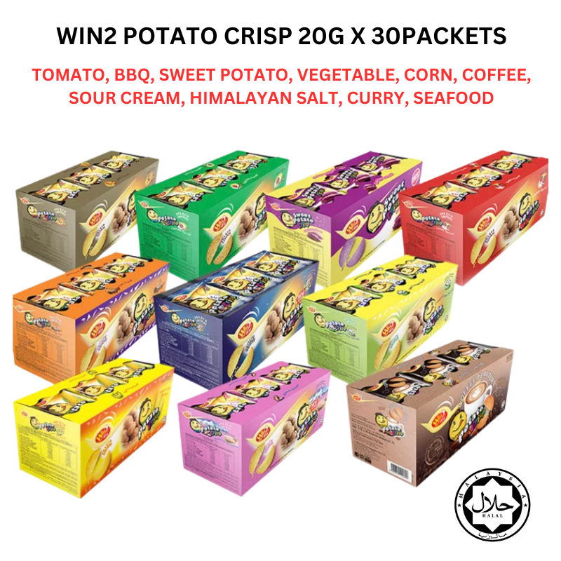 WIN2 POTATO CRISP MIX FLAVOUR 20G X 30PACKS | Shopee Malaysia