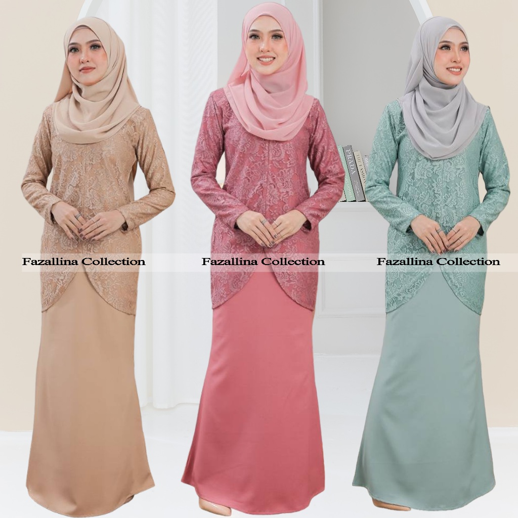 Baju Kurung Julia Moden With Exclusive Lace | Baju Viral 2024 By ...