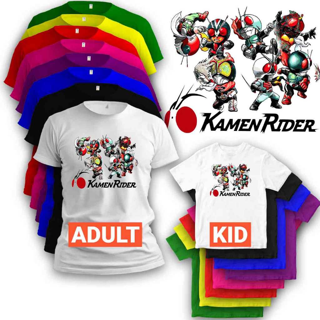 Kamen Rider Superhero Tokusatsu Japanese Tshirt Budak Lelaki Boy 100 ...